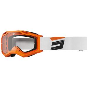 Occhiali motocross Shot Assault 2.0 Claw arancione fluo con plexiglass trasparente