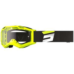Occhiali motocross Shot Assault 2.0 Claw giallo fluo con plexiglass trasparente