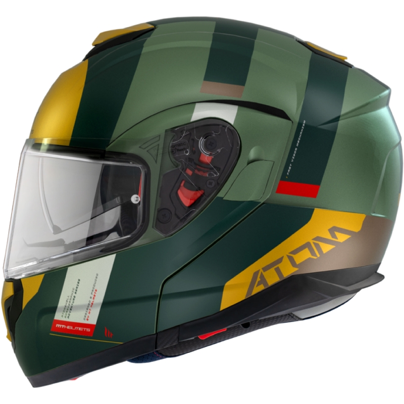 Casco moto apribile MT Atom SV Gorex C6 giallo-verde vendita Saldi