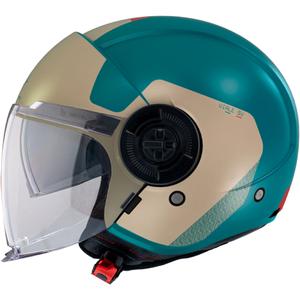 Casco moto aperto MT Viale SV S Beta E7 beige-turchese