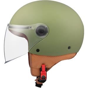 Casco Moto Aperto MT Street S Verde Opaco