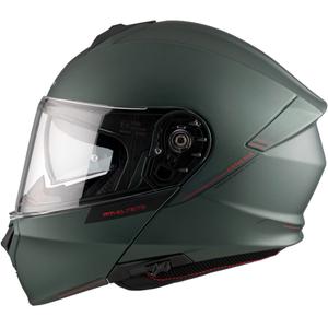 Casco moto apribile MT Genesis SV Solid A6 verde opaco