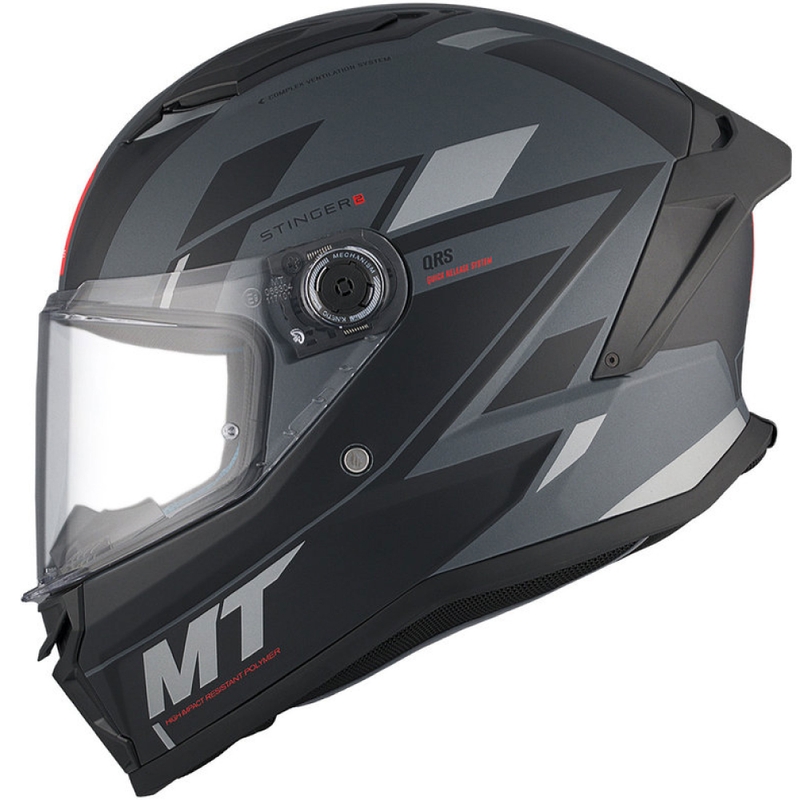 Casco moto MT Stinger 2 Solid Zivze nero-grigio opaco integrale Saldi