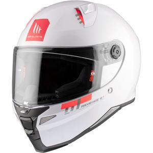 MT REVENGE 2 S SOLID A0 casco moto integrale bianco lucido