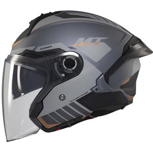 MT Cosmo SV Cruiser casco aperto grigio-nero opaco