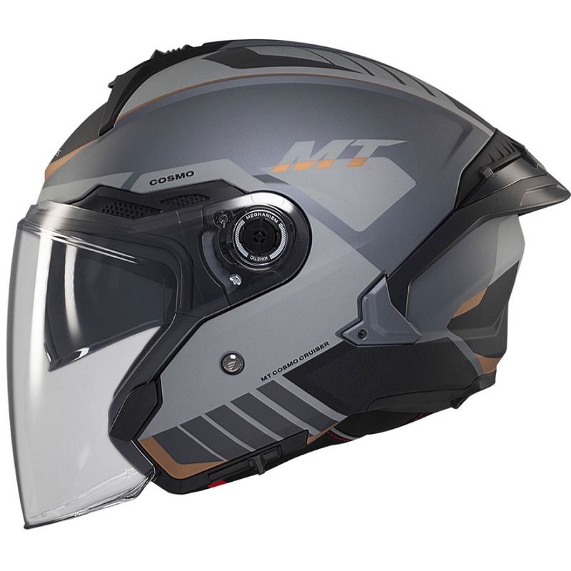 MT Cosmo SV Cruiser casco aperto grigio-nero opaco
