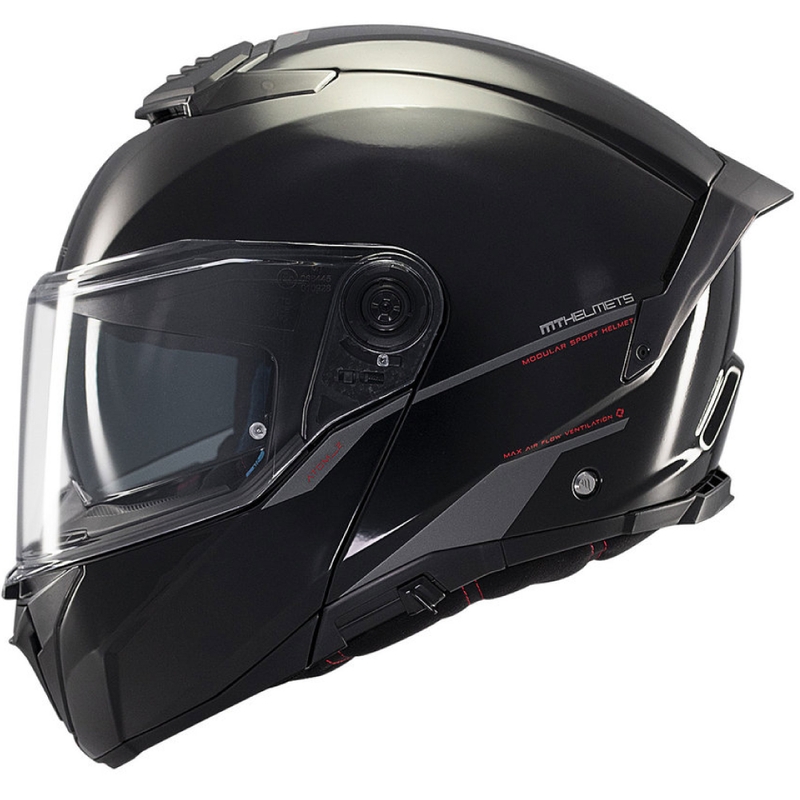 MT ATOM 2 SV SOLID A1 casco moto nero lucido