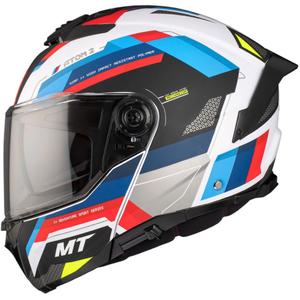 MT ATOM 2 SV BAST A0 casco moto nero-blu-rosso-bianco perla