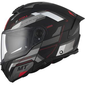 Casco moto MT ATOM 2 SV BAST D5 nero-grigio-bianco opaco