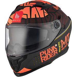 MT BRAKER SV PUNK RIDER B5 casco moto integrale rosso-nero