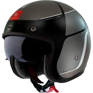 Casco moto aperto MT Le Mans 2 SV Luther nero-grigio opaco