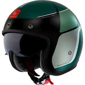 Casco moto aperto MT Le Mans 2 SV Luther nero opaco-grigio-verde