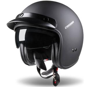 Casco moto aperto Cassida Oxygen nero opaco