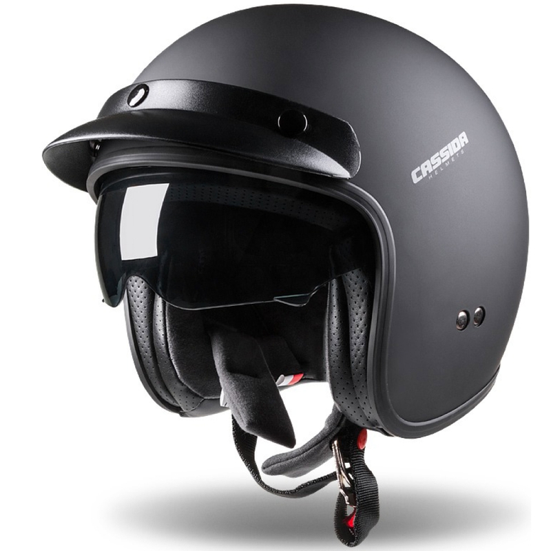 Casco moto aperto Cassida Oxygen nero opaco