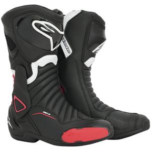 Stivali da moto Alpinestars S-MX 6 neri e rossi