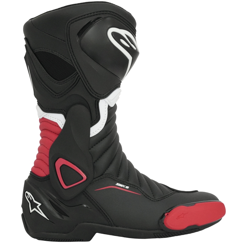 Stivali da moto Alpinestars S-MX 6 neri e rossi