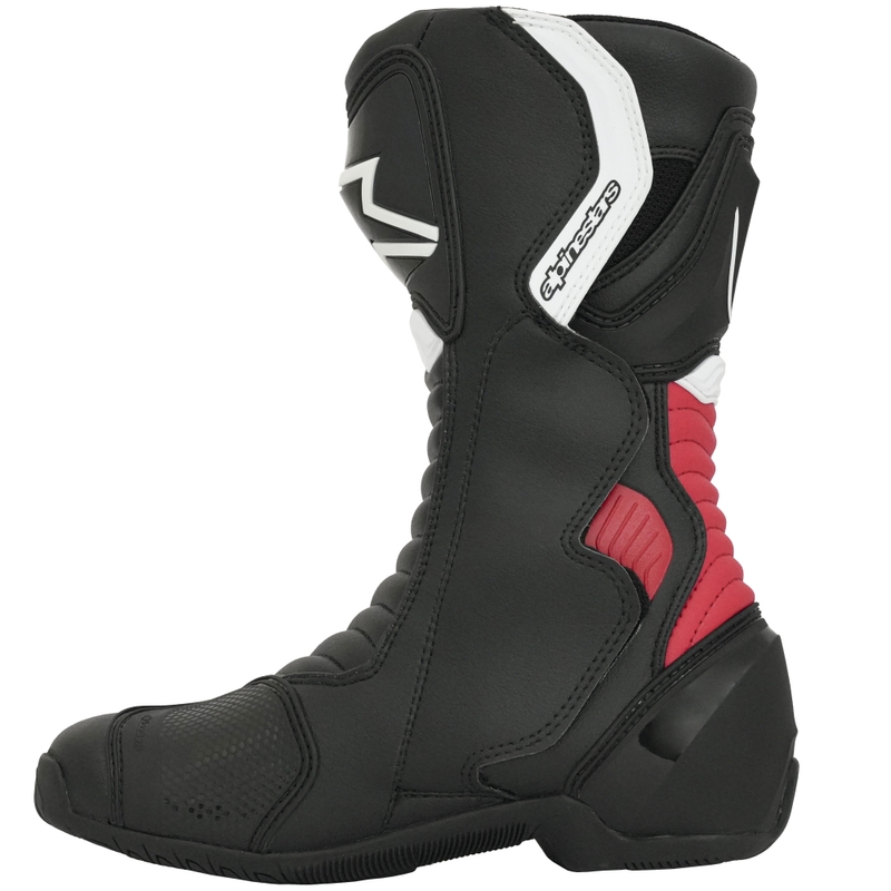 Stivali da moto Alpinestars S-MX 6 neri e rossi