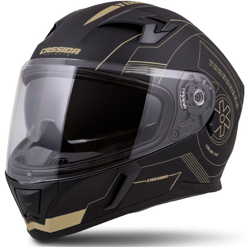 Casco integrale Cassida Integral 3.0 Turbohead nero-oro