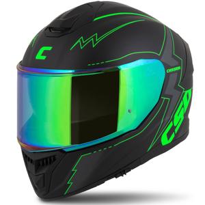Casco moto integrale Cassida Integral GT 2.1 Flash nero-verde fluo-grigio