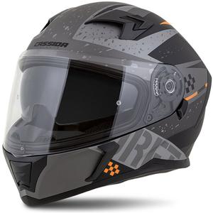 Casco moto integrale Cassida Integral 3.0 DRFT grigio opaco-nero-arancio