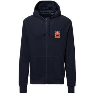 Felpa con cappuccio KTM Logo Zip blu-arancione