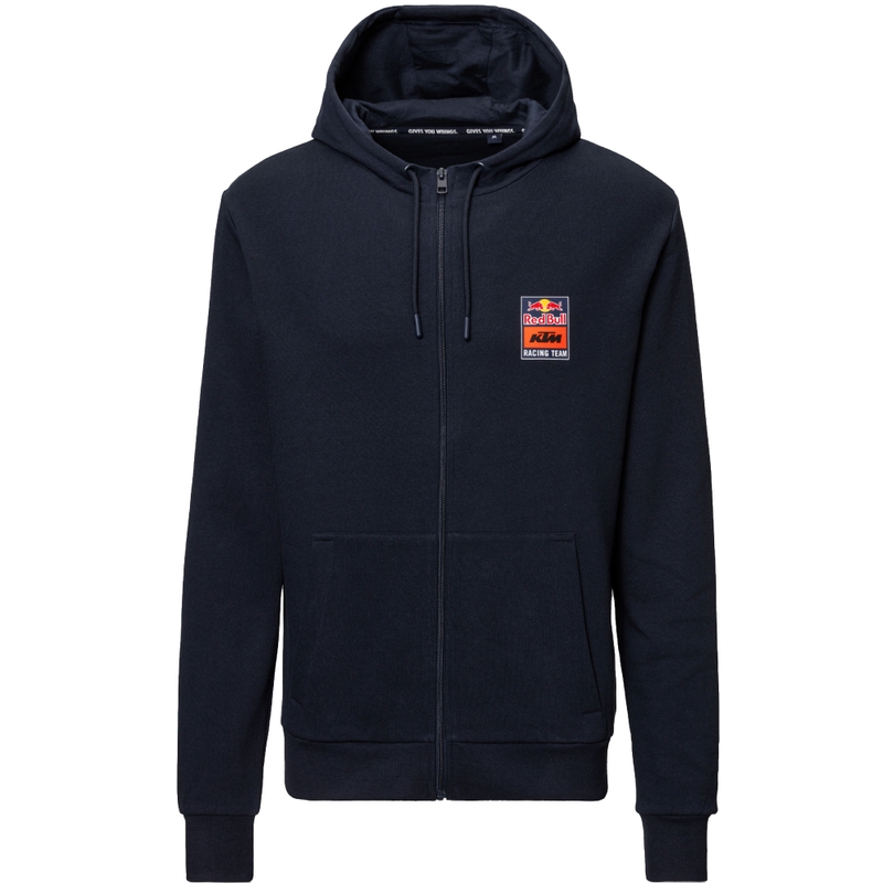 Felpa con cappuccio KTM Logo Zip blu-arancione