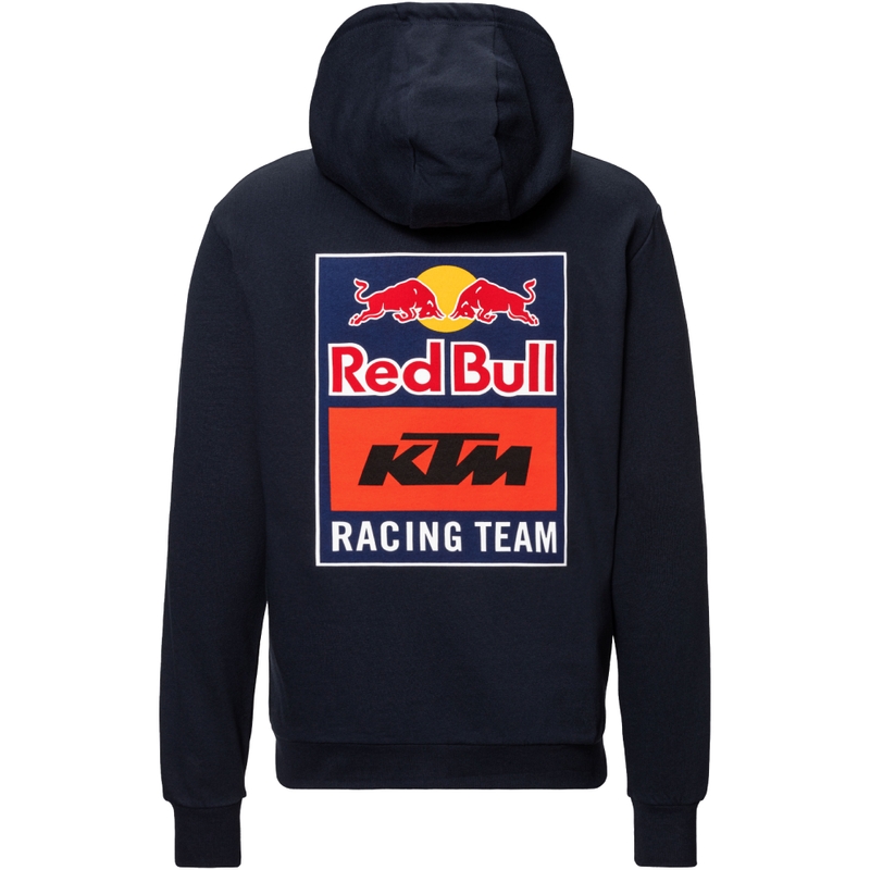 Felpa con cappuccio KTM Logo Zip blu-arancione