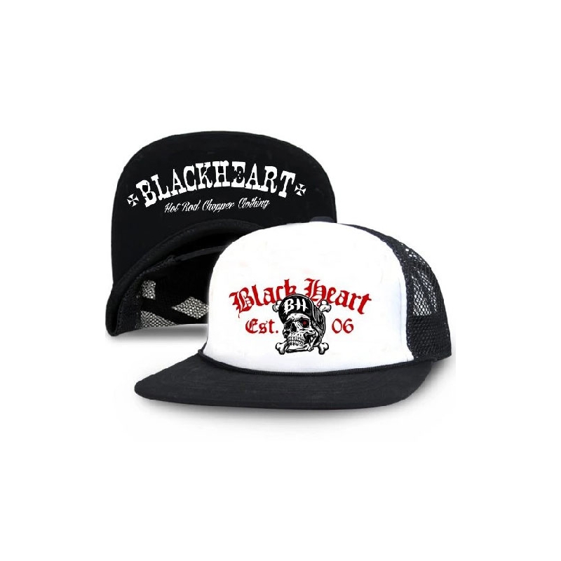 Cappellino per bambini Black Heart Bones bianco e nero
