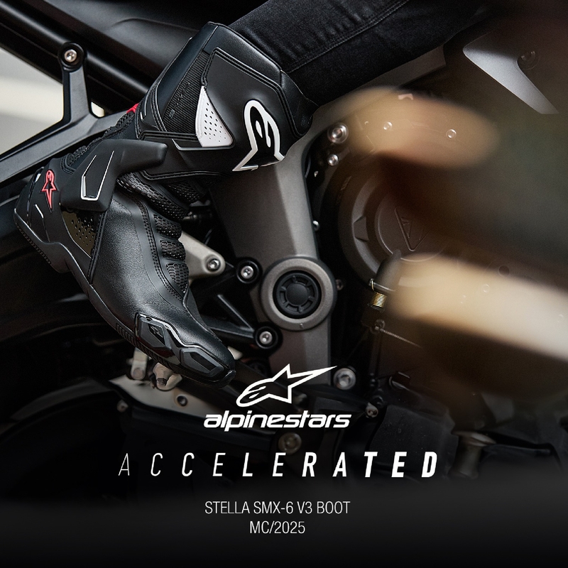 Stivali Moto da Donna Alpinestars Stella SMX-6 3 Nero-Bianco-Rosa