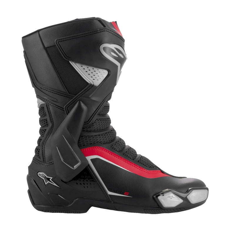 Stivali moto Alpinestars SMX-6 3 nero-argento-rosso
