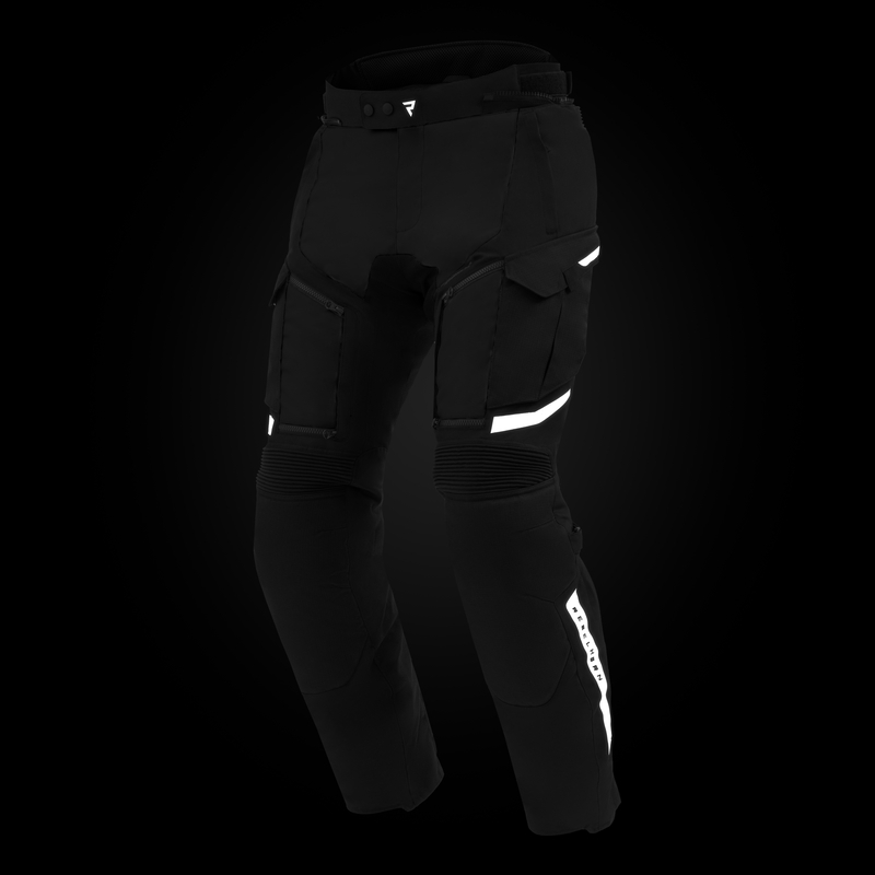 Pantaloni moto Rebelhorn Cubby V nero esteso
