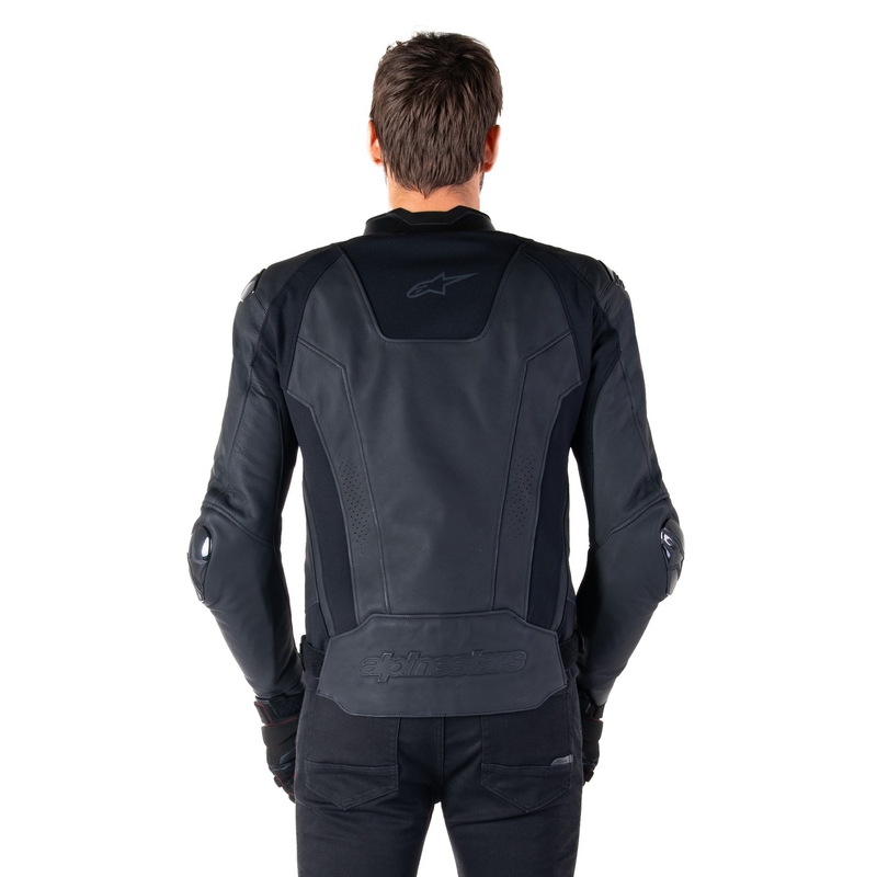 Giacca moto in pelle Alpinestars Missile 3 nero-nera