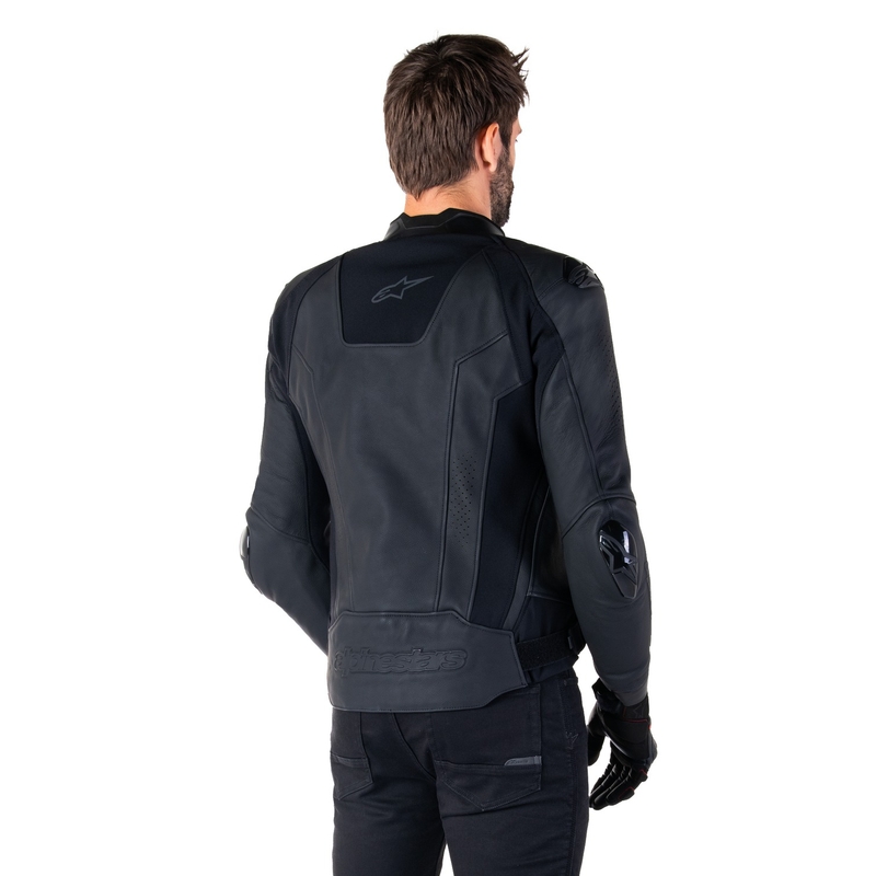 Giacca moto in pelle Alpinestars Missile 3 nero-nera