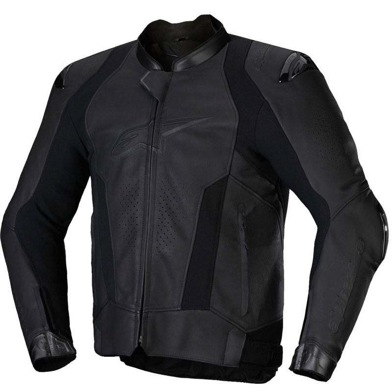 Giacca moto in pelle Alpinestars Missile 3 nero-nera
