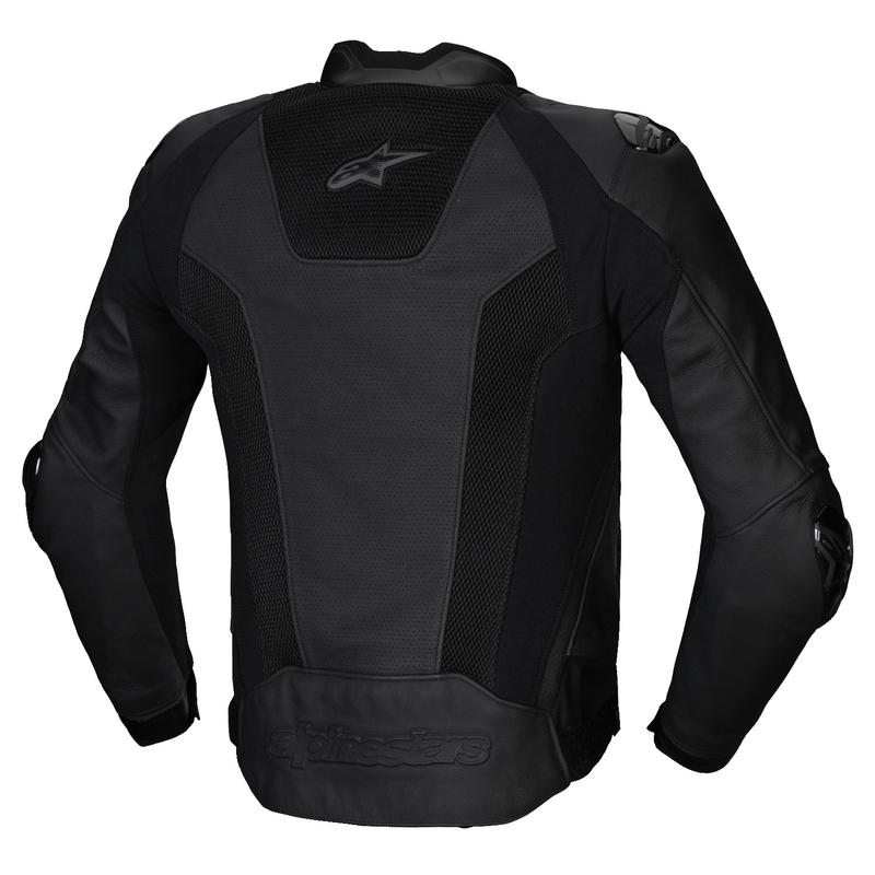 Giacca moto in pelle Alpinestars Missile 3 Airflow nero-nera