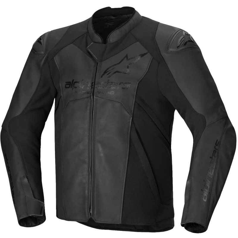 Giacca moto in pelle Alpinestars Faster 3 nero-nera