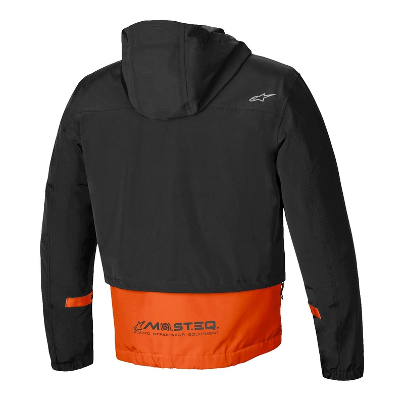 Giacca moto Alpinestars Mootant Waterproof Parka nero-arancio fluo