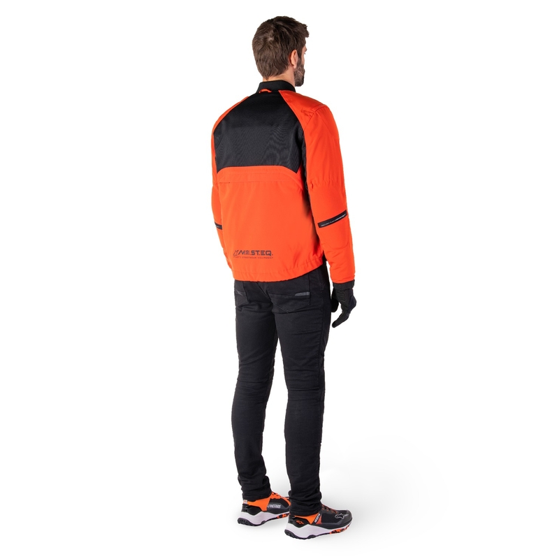 Giacca moto Alpinestars Mootant Waterproof Parka nero-arancio fluo