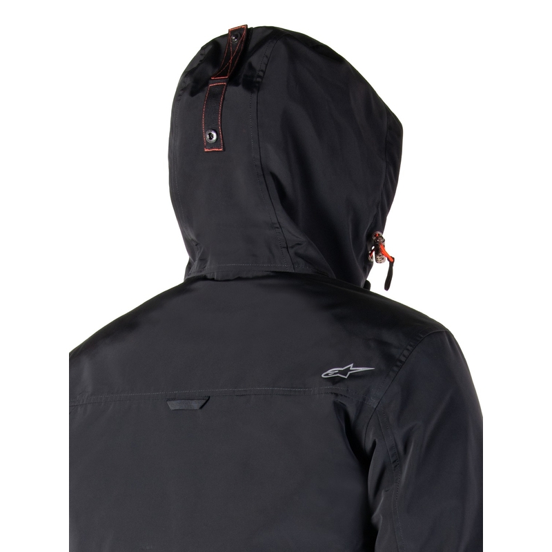 Giacca moto Alpinestars Mootant Waterproof Parka nero-arancio fluo