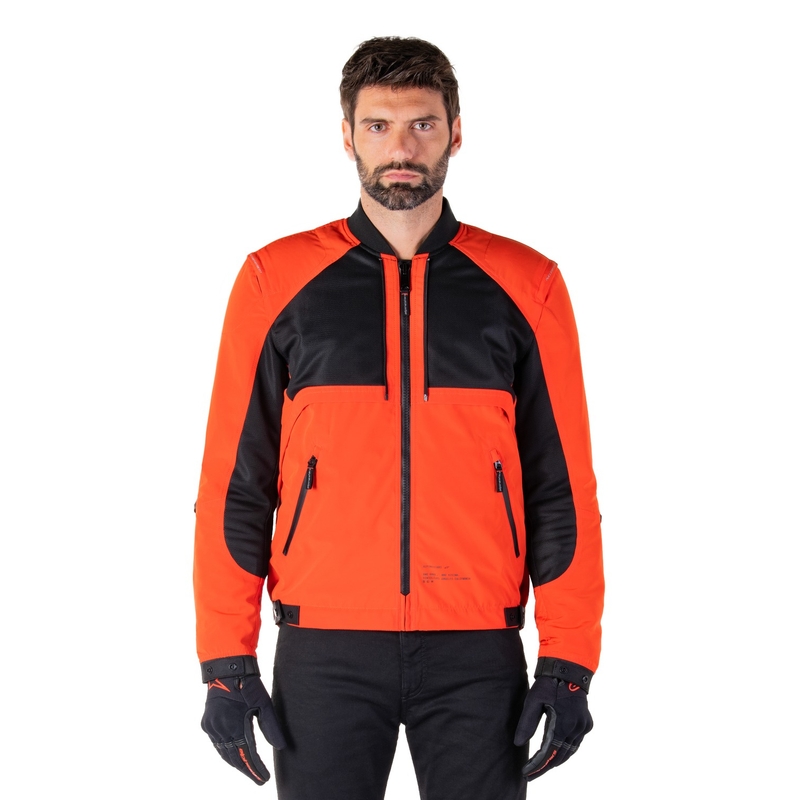 Giacca moto Alpinestars Mootant Waterproof Parka nero-arancio fluo