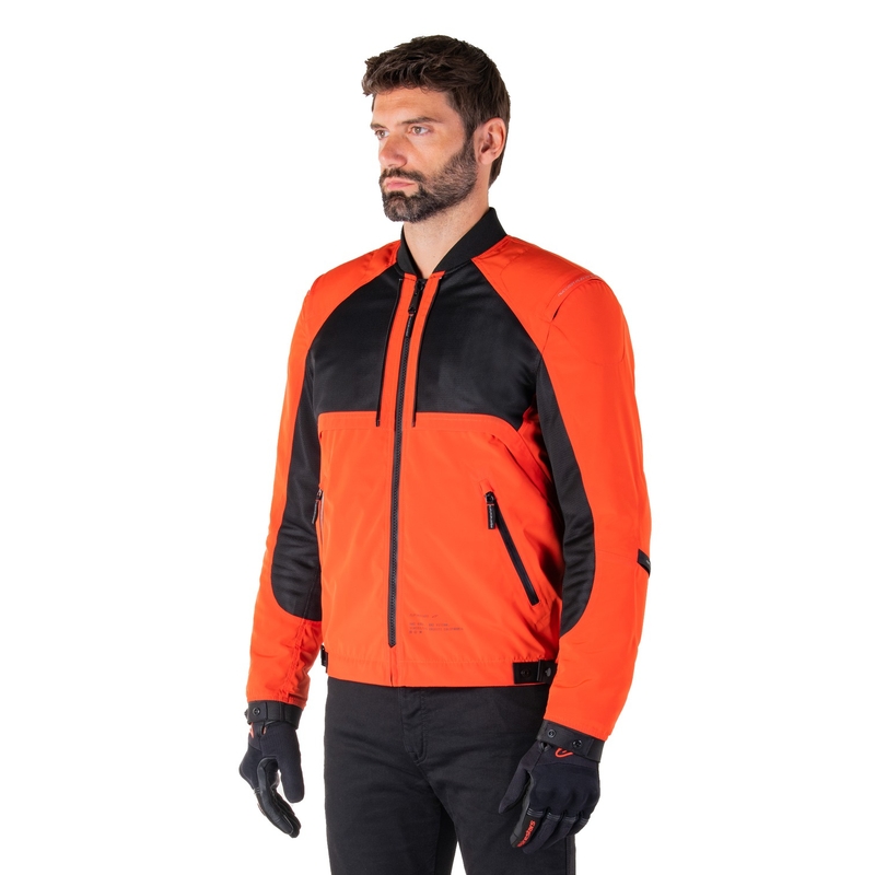 Giacca moto Alpinestars Mootant Waterproof Parka nero-arancio fluo