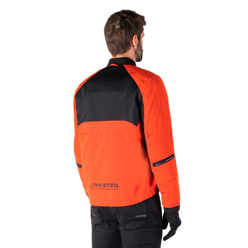 Giacca moto Alpinestars Mootant Waterproof Parka nero-arancio fluo