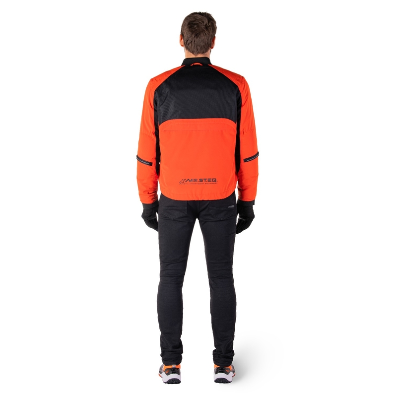 Giacca moto Alpinestars Mootant Waterproof Parka nero-arancio fluo