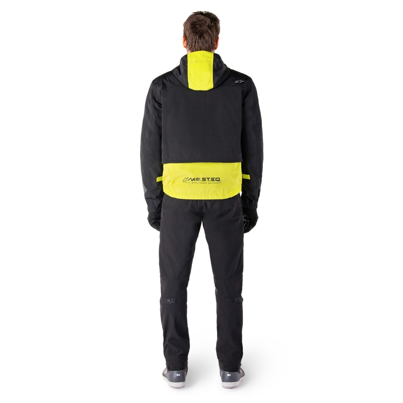Giacca moto Alpinestars Mootant Waterproof Parka nero-giallo fluo