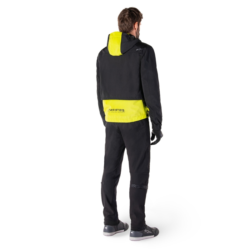 Giacca moto Alpinestars Mootant Waterproof Parka nero-giallo fluo