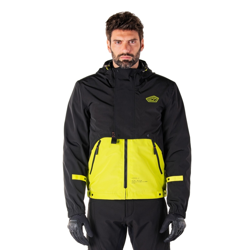 Giacca moto Alpinestars Mootant Waterproof Parka nero-giallo fluo