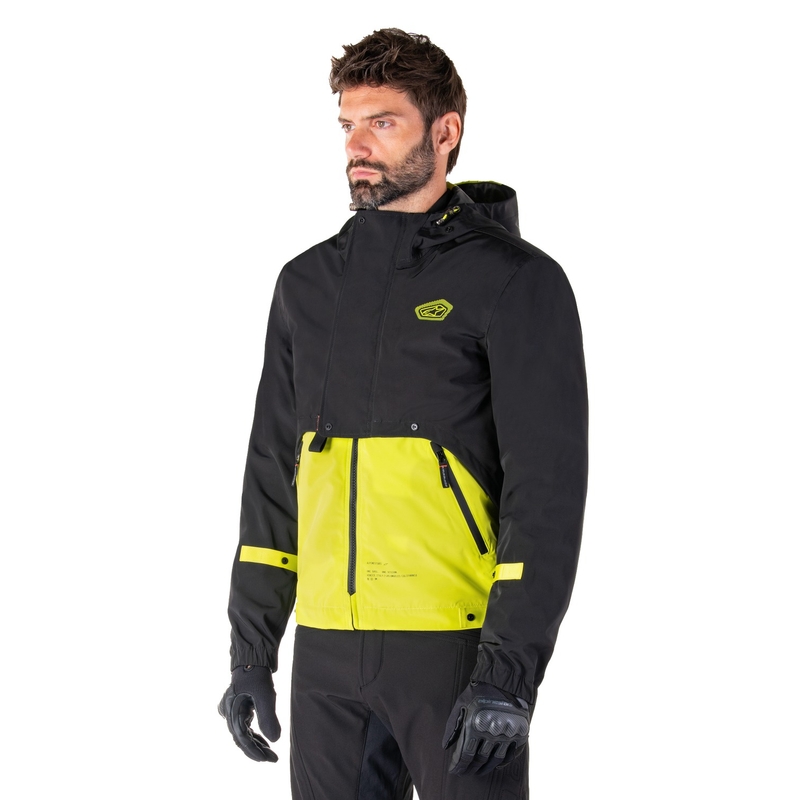 Giacca moto Alpinestars Mootant Waterproof Parka nero-giallo fluo