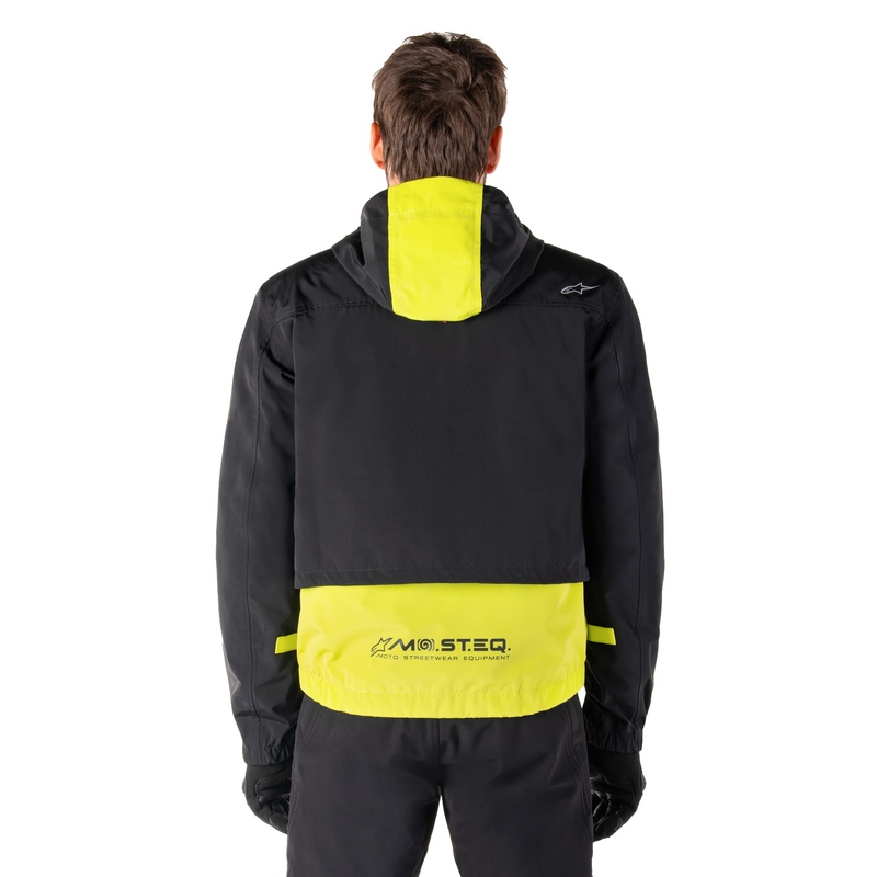 Giacca moto Alpinestars Mootant Waterproof Parka nero-giallo fluo