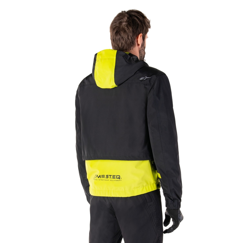 Giacca moto Alpinestars Mootant Waterproof Parka nero-giallo fluo