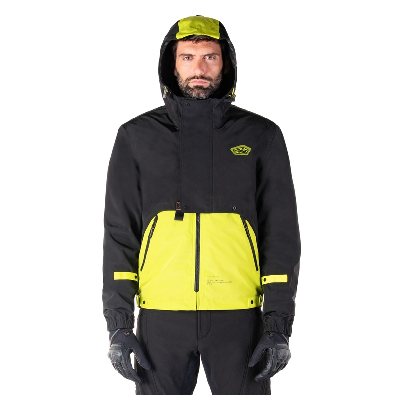 Giacca moto Alpinestars Mootant Waterproof Parka nero-giallo fluo